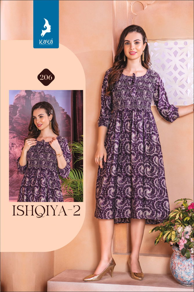 Ishqiya 2 By Kaya Printed Anarkali Kurtis Wholesale Shop In Surat